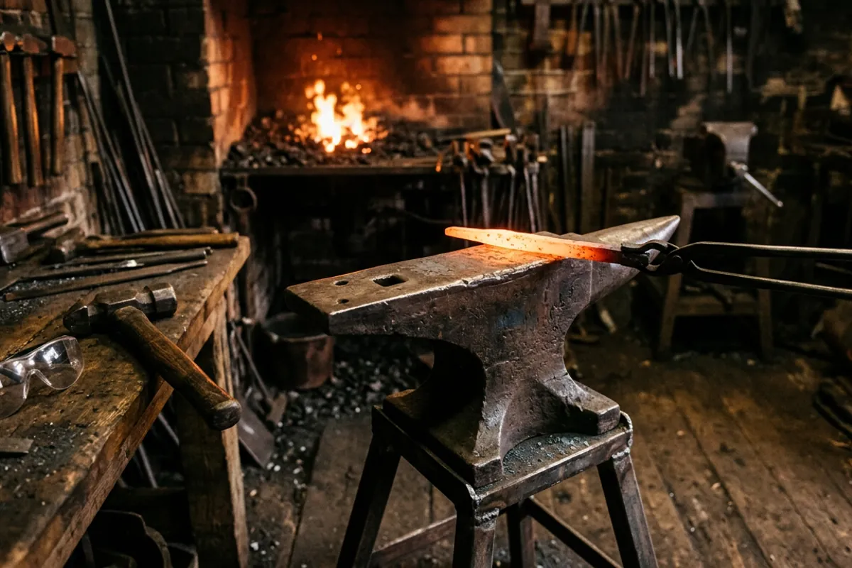 A new cast steel single horn anvil set up as an alternative to gambling on an anvil eBay purchase