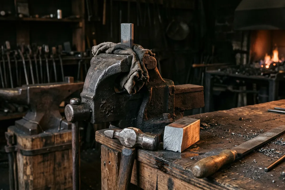 A broken test coupon showing its fracture grain after hardening a piece of mystery steel